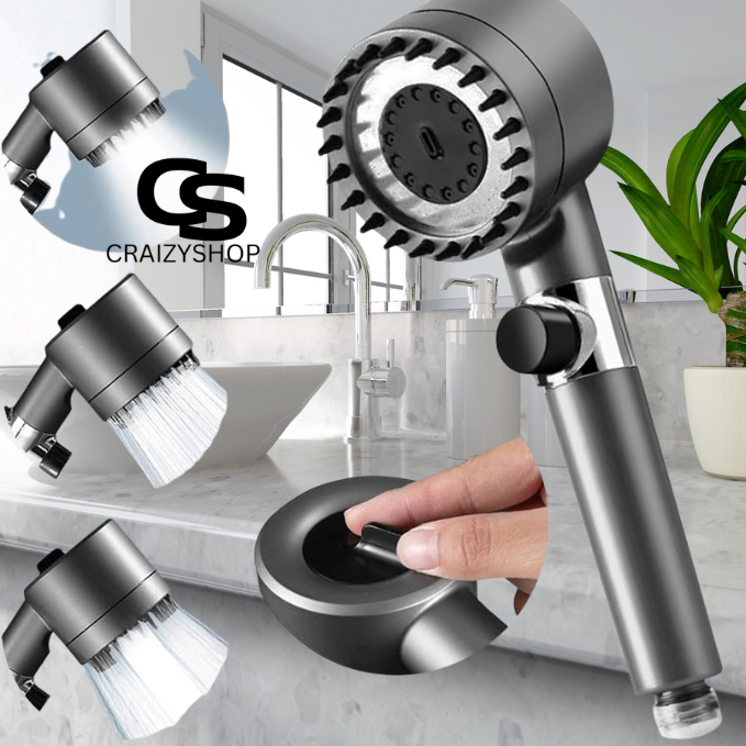 CABEZAL DE DUCHA 4 EN 1 C/FLEXIBLE